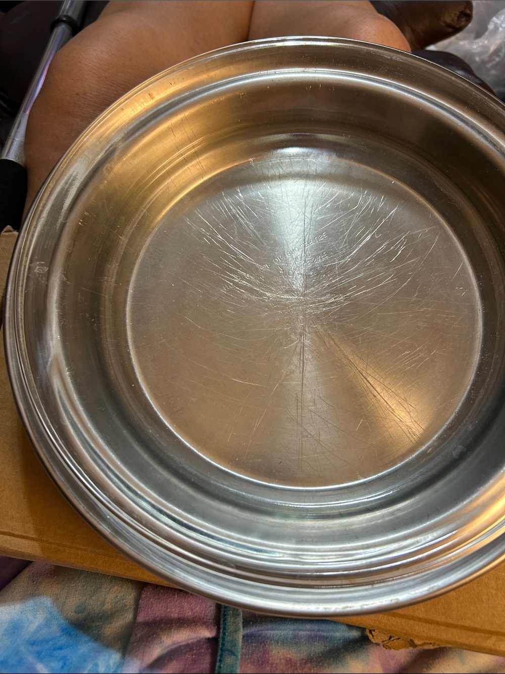 2 pc Stainless Steel Juice Savor Pie Pan  ANd Anchor Creations Glass Pie Plate